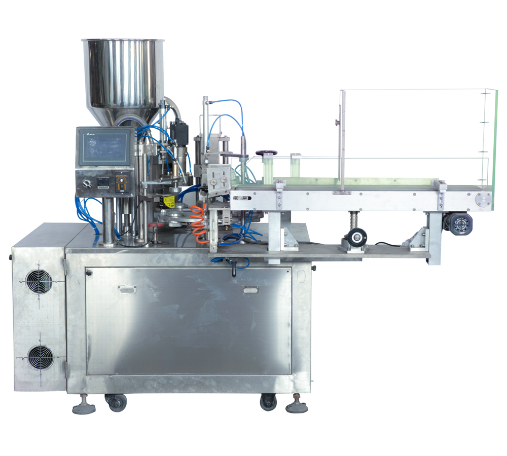 Toothpaste filling and sealing machine